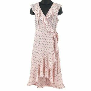Donna Morgan Pink Wrap Dress, Size 6